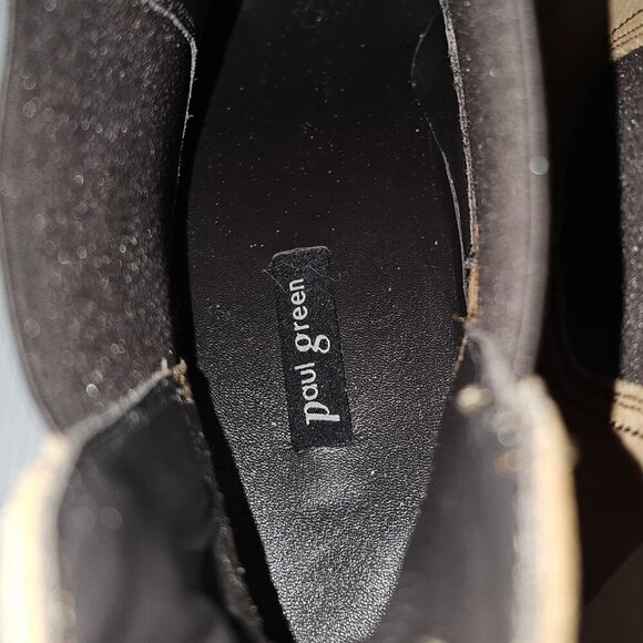 NEW Paul Green Shasta Ankle Bootie  UK Size 7 Sahara Tan Nubuck Pull On Chelsea - Picture 10 of 13